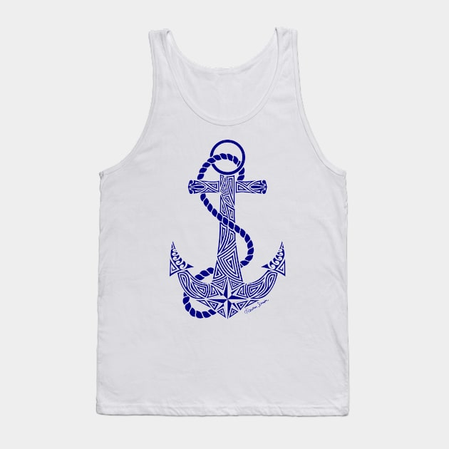 Tribal Anchor Tank Top by artsytoocreations